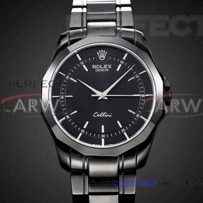 Perfect Replica Baselworld 2019 Rolex Geneve Cellini Black Steel Case 41mm Watch